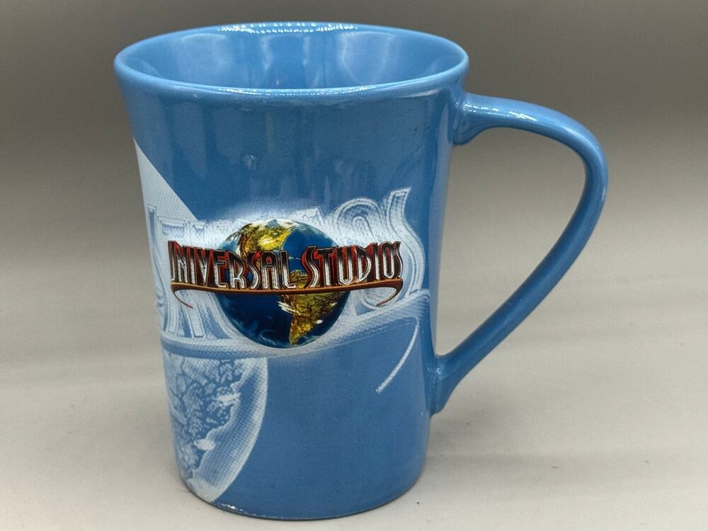 Universal Studios Blue Souvenir Mug Raised Logo